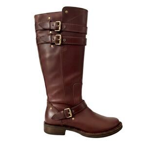 UGG Gillespie 1001999 Brown Leather Tall Riding Moto Boots Women’s Size 6